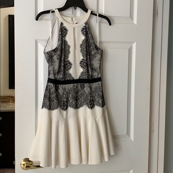 BCBGMaxAzria | Dresses | Bcbg Black White Lace Dress 4 Small | Poshmark